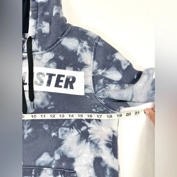 HOLLISTER Men’s Hoodie Sweatshirt Tie Dye Blue Spell Out Logo Sleeves Size‎ XS - Picture 10 of 10